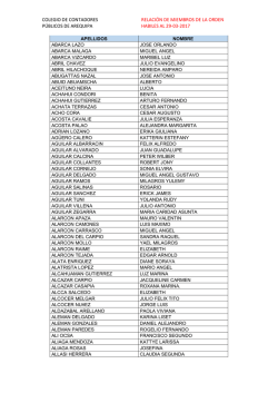 Miembros de la Orden - Colegio de Contadores P&uacute;blicos de Arequipa