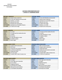 Lectura Complementaria 7&ordm; a 4&ordm; Medio