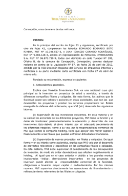 Sentencia del Tribunal Tributario