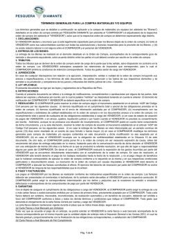 t&eacute;rminos generales para la compra materiales y/o equipos