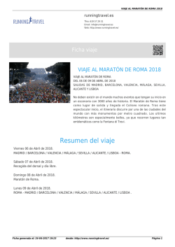 viaje al marat&oacute;n de roma 2017