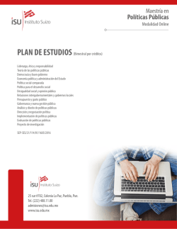 Pol&iacute;ticas P&uacute;blicas