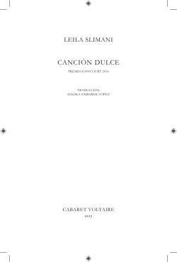 Empieza a leer aqu&iacute; Dulce canci&oacute;n, de Leila Slimani