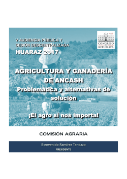 agricultura y ganader&iacute;a de ancash