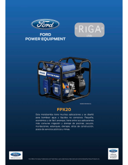 Motobomba Ford 2x2. Ficha T&eacute;cnica