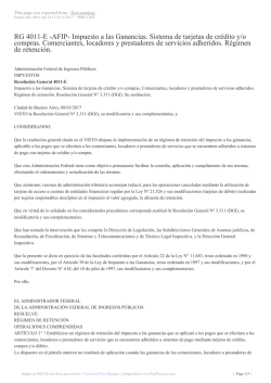 RG 4011-E -AFIP- Impuesto a las Ganancias - Eco