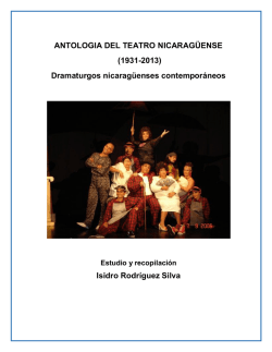ANTOLOGIA DEL TEATRO NICARAG&Uuml;ENSE