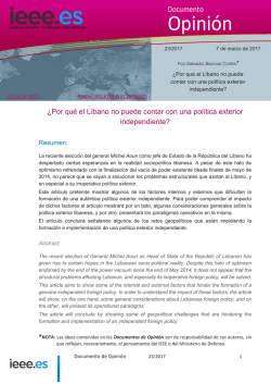 &iquest;Por qu&eacute; el L&iacute;bano no puede contar con una pol&iacute;tica exterior