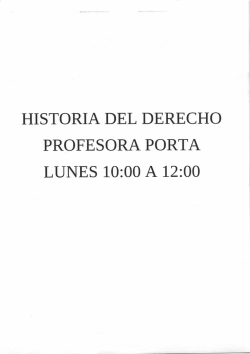 historia del derecho - Facultad de Derecho