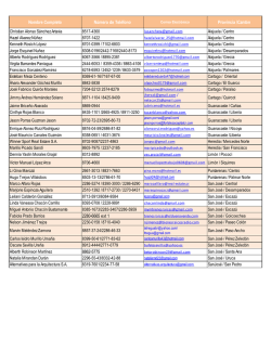 Nombre Completo N&uacute;mero de Tel&eacute;fono Correo Electr&oacute;nico