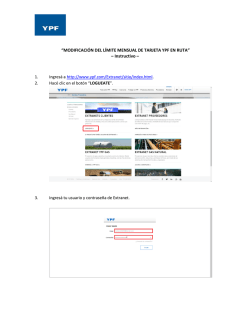 MODIFICACI&Oacute;N DEL L&Iacute;MITE MENSUAL DE TARJETA YPF EN RUTA