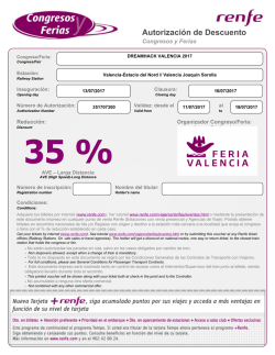 C&eacute;dula de descuento RENFE