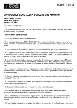 condiciones generales y derechos de admisi&oacute;n