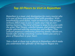 Top 10 Places to Visit in Rajasthan