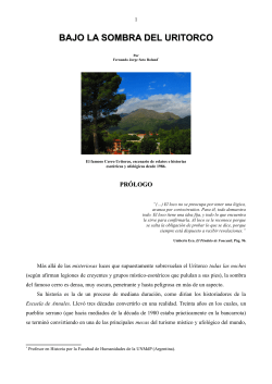 BAJO LA SOMBRA DEL URITORCO