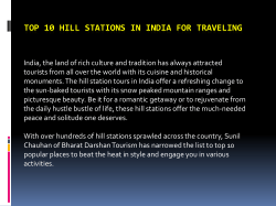 Top 10 Hill Stations in India for Traveling