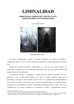 LIMINALIDAD-ambiguedad, medios e imaginario