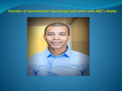 Founder of Sacramento&rsquo;s QuickLegal will swim with ABC&rsquo;s sharks