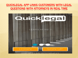 Quicklegal app links customers with legal questions with attorneys in real time