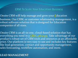CRM To Scale Your Education Business