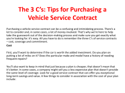 Tips for Purchasing a Vehicle Service&nbsp;Contract