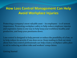 How Loss Control Management Can Help Avoid Workplace&nbsp;Injuries