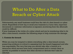 What to Do After a Data Breach or Cyber&nbsp;Attack