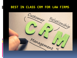 Best in Class CRM for Law Firms