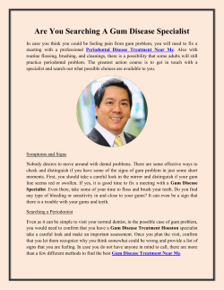 Are You Searching A Gum Disease Specialist