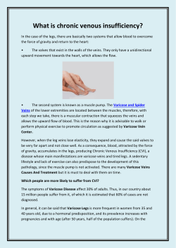 What is chronic venous insufficiency