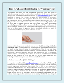 Tips for choose Right Doctor for Varicose vein