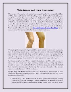 Vein issues and their treatment