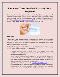 You Know These Benefits Of Having Dental Implants!