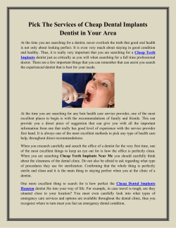 Pick The Services of Cheap Dental Implants Dentist in Your Area