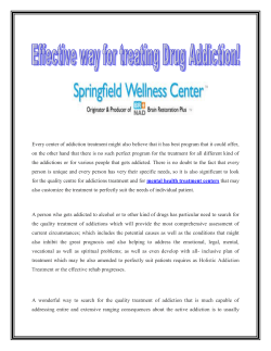 Effective way for treating Drug Addiction