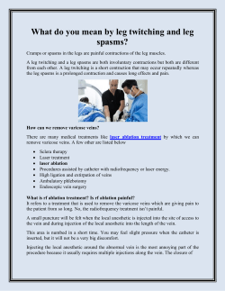 What do you mean by leg twitching and leg spasms