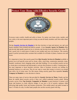 Protect Your Home with Effective Security Guard Service