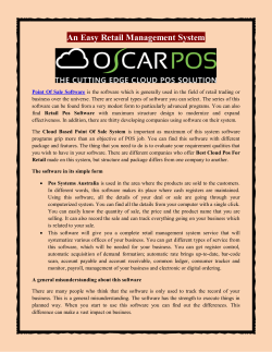 An Easy Retail Management System