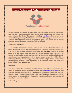 Choose Professional Packaging For Safe Moving