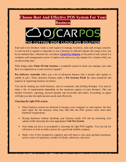 Choose Best And Effective POS System For Your Business