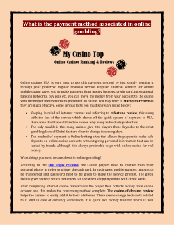 What is the payment method associated in online gambling