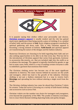 Christian Women's Apparel Latest Trend In America