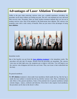 Advantages of Laser Ablation Treatment
