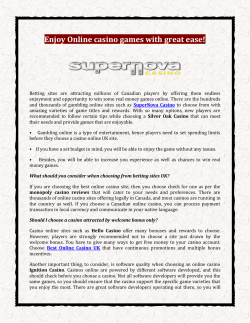 Enjoy Online casino games with great ease