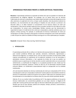 APRENDIZAJE PROFUNDO FRENTE A VISI&Oacute;N ARTIFICIAL TRADICIONAL